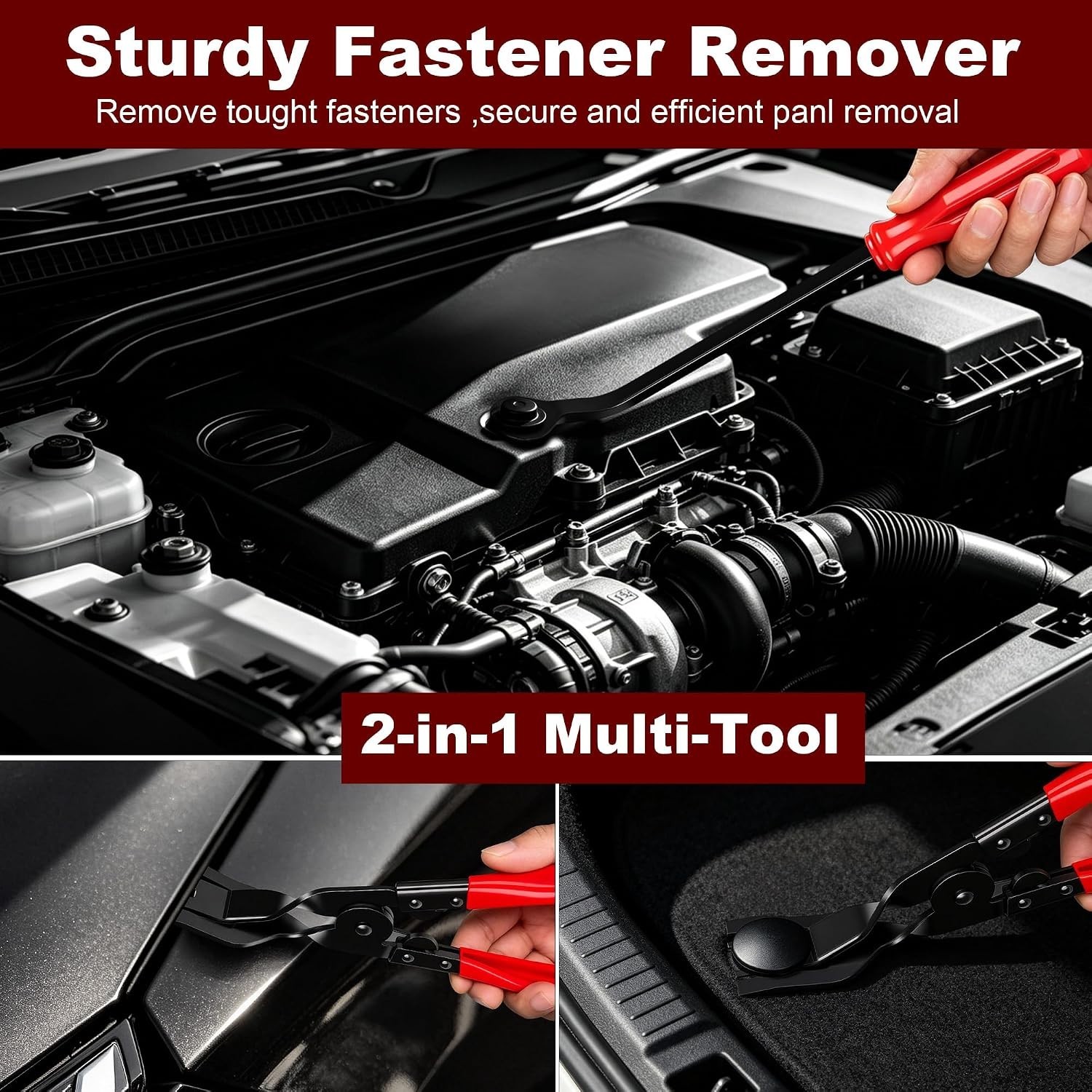 8 Pcs Auto Trim Removal Tool Kit Plastic Pry Tool & Clip Remover Pliers for C…
