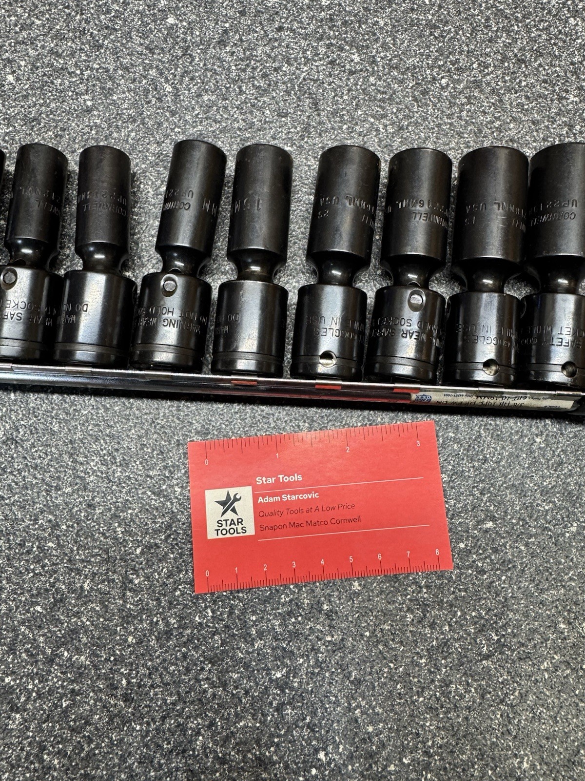 Cornwell 3/8 Metric Impact Swivel Socket Set 10 Piece USA Made