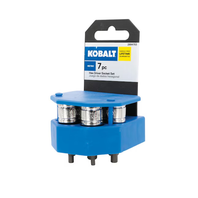 Kobalt 7-Piece 3/8-in Drive Hex Bit Driver Socket Set Metric 81722 NEW