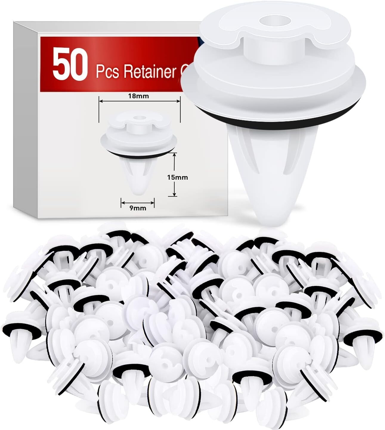 Nilight 50Pcs Door Trim Panel Retainer Clips 9mm Compatible with BMW#51411973500