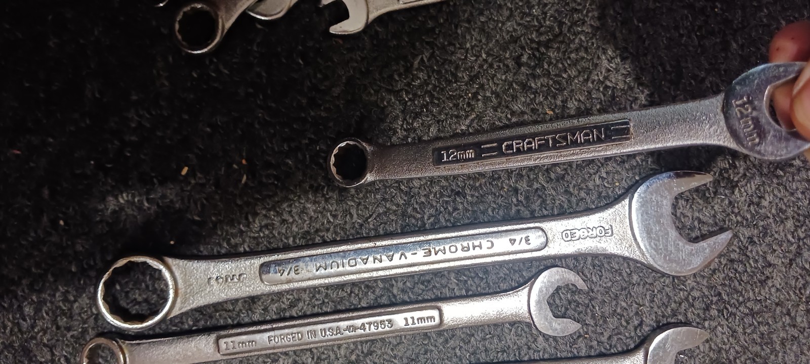 craftsman And Forged combination wrench lot usa Mixed Size (15) Pieces