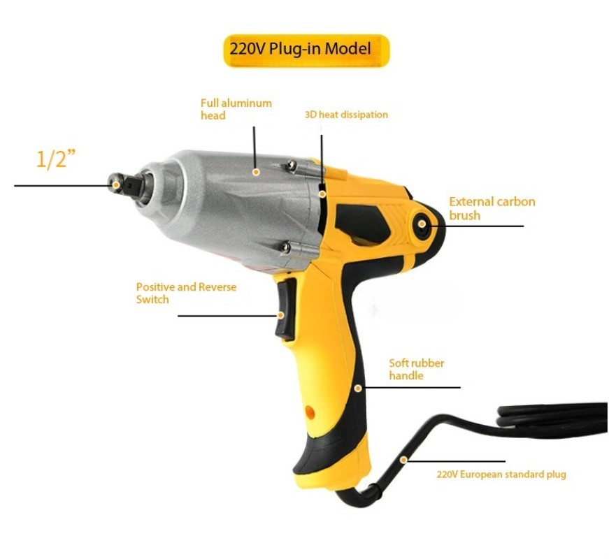 Brushless Electric Charging Wrench Impact Wrench Auto Repair Tool Socket Set