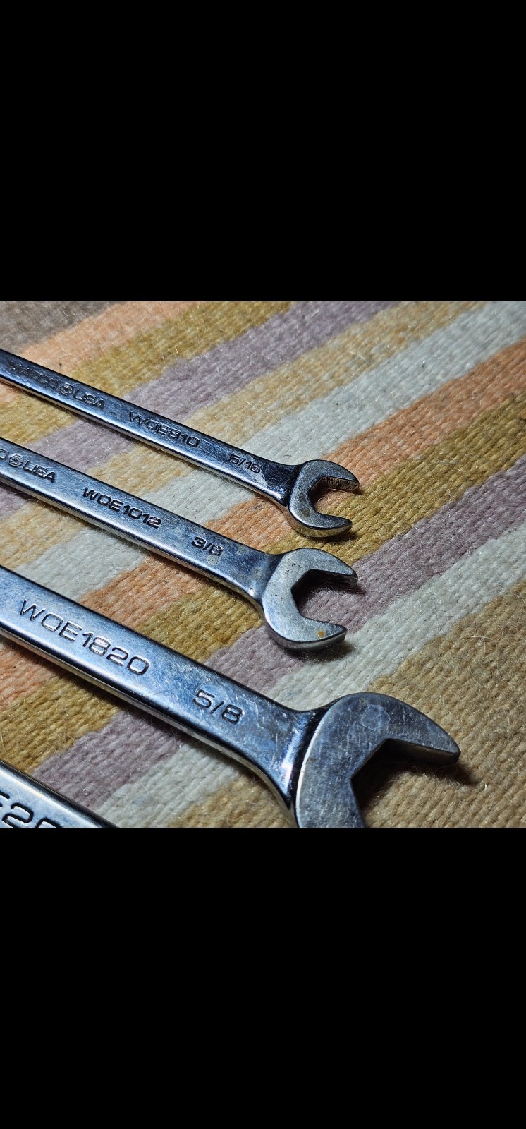Matco Tools 5 Piece SAE Combination Matco Wrench Set See Photos Tools Pre Owned