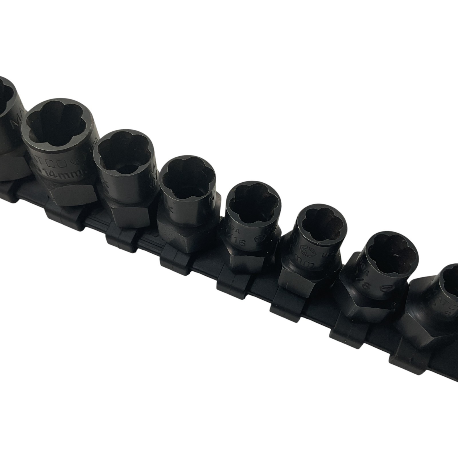 Matco Bolt Extractor Twist Socket Set 3/8″ & 1/2″ Drive TSS13EX Sold As Pictured