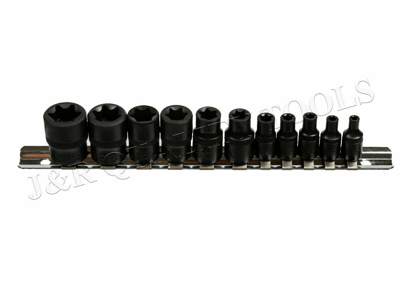11pc External Torx Torque Star Socket Bit Set 3/8″ & 1/4″ Dr. (E4-E20) E-Socket