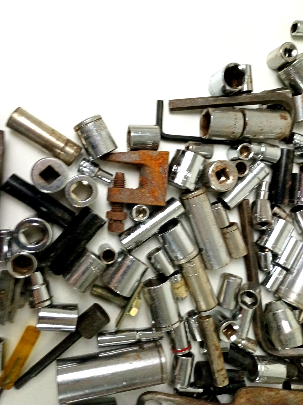Bulk Tool Lot Misc. Sockets Hex Keys Chisel Over 11 Pounds