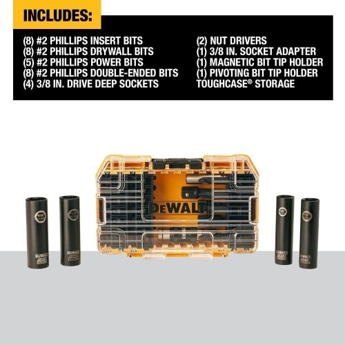 DeWalt 2169 Impact Driver Bit Set, 38 Pieces