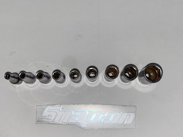 Snap-On 110TMSY 9pc 1/4″ Drive 6-Point SAE Flank Drive® Semi-Deep Sockets