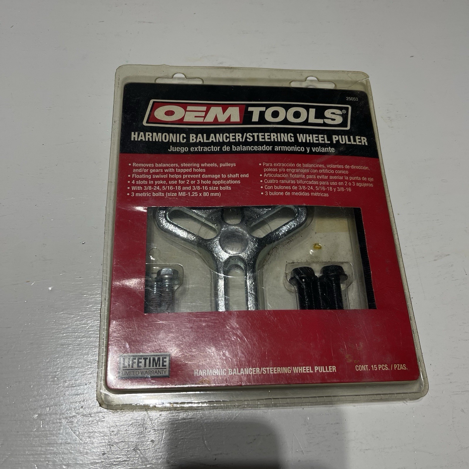 OEM Tools 25053 Heavy Duty Harmonic Balancer Puller Set Steering Wheels