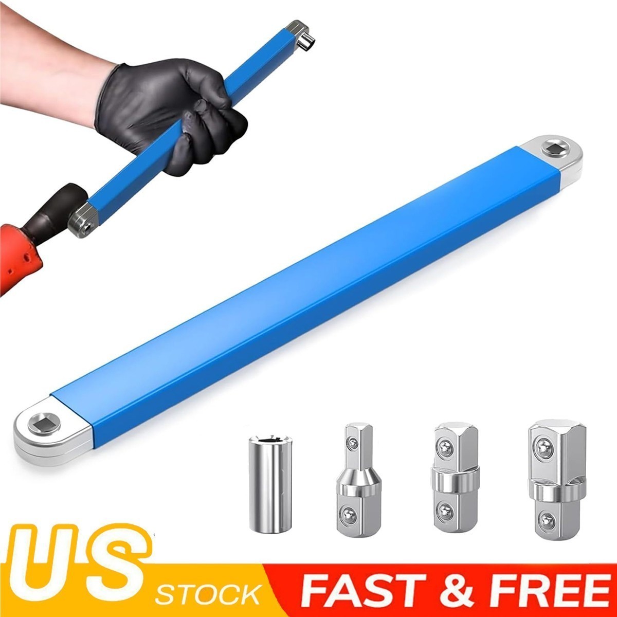 Impact Ready Offset Extension Wrench,1/2″ 1/4″ 3/8″ Tight Spaces Extension Tool