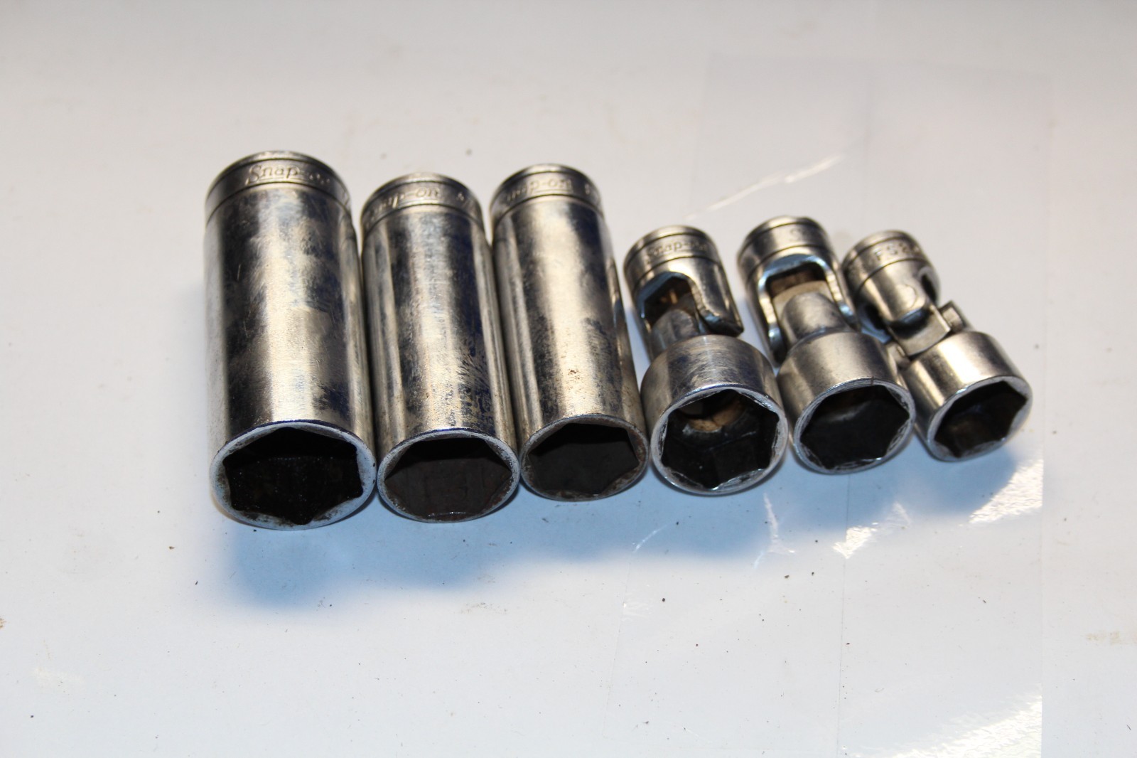 Snap-On 6pc 3/8” Drive SAE Deep & Universal Socket Set SFS221 SFS241 SFS281 FS20