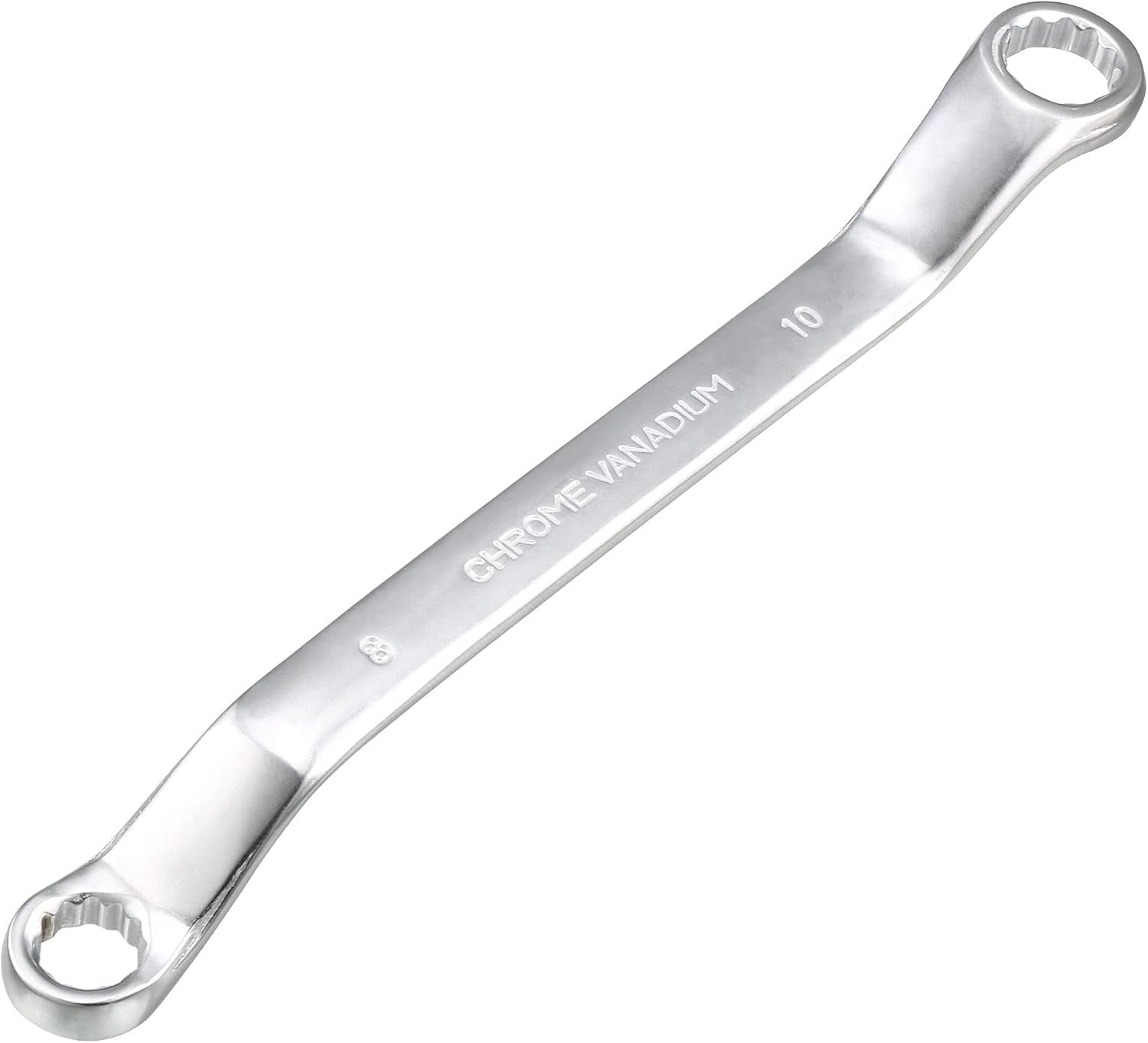 8mm x 10mm Metric 12 Point Offset Double Box End Wrench Chrome Plated, Cr-V S…