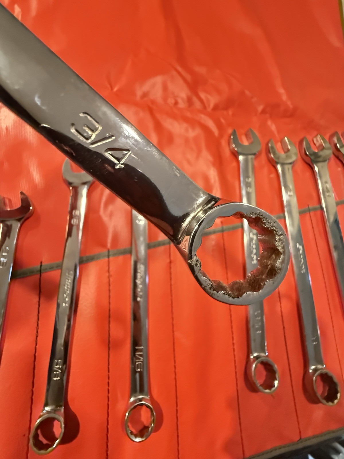 ULGY NOS Snap On 14 Pc OEX SAE Combo Wrench 12 Pt. Set C-141B Date Code 1997 USA