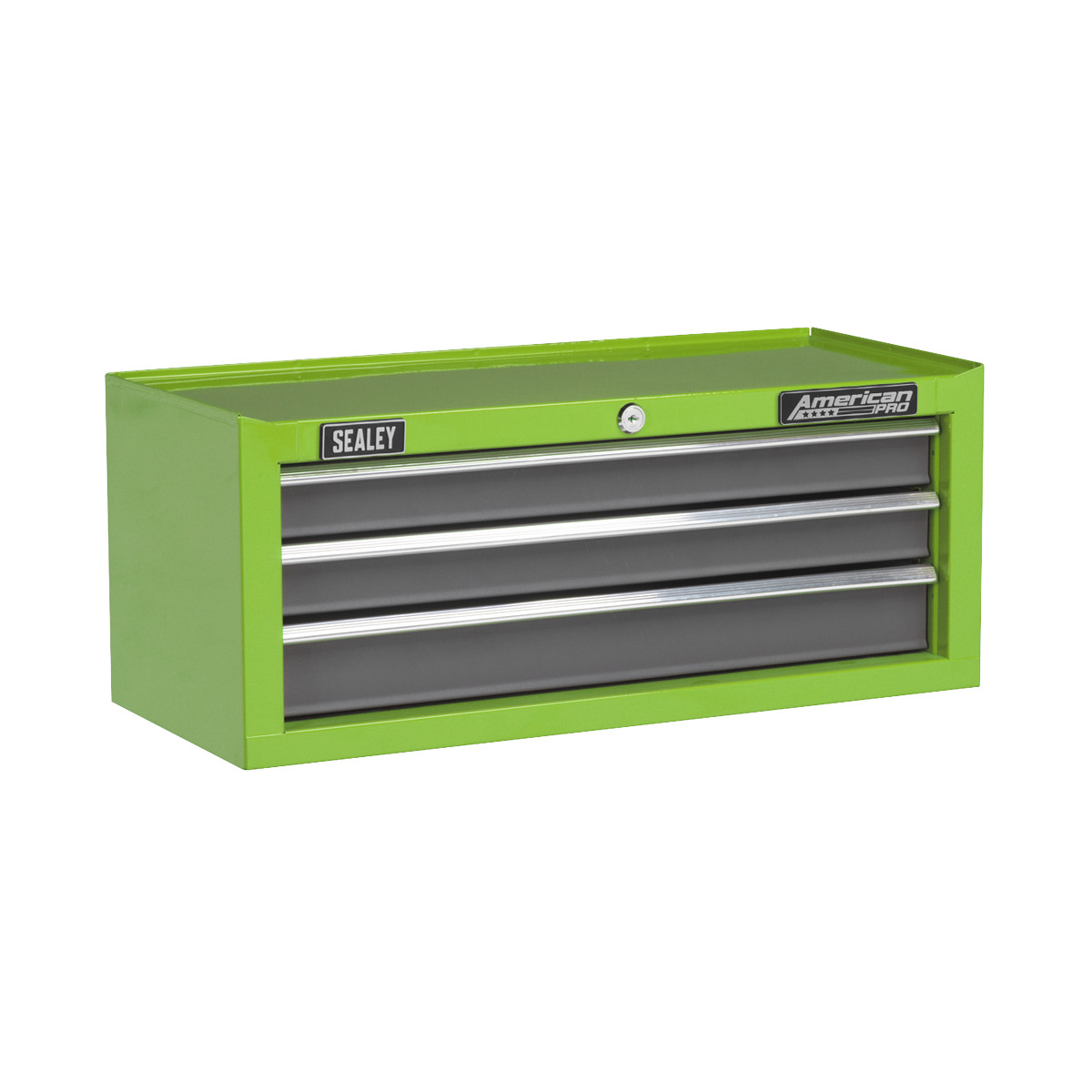 Sealey AP22309BBHV Mid-Box 3 Drawer with Ball-Bearing Slides – Green/Grey