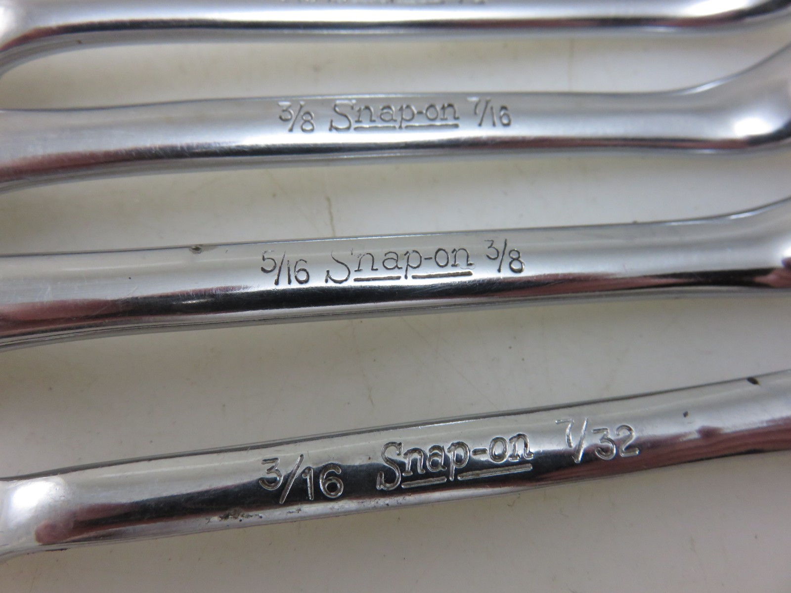 Snap-On XS SHORT Offset Box End Wrench 8pc Set 3/16″-13/16″ **NO 1/4″ x 5/16″*