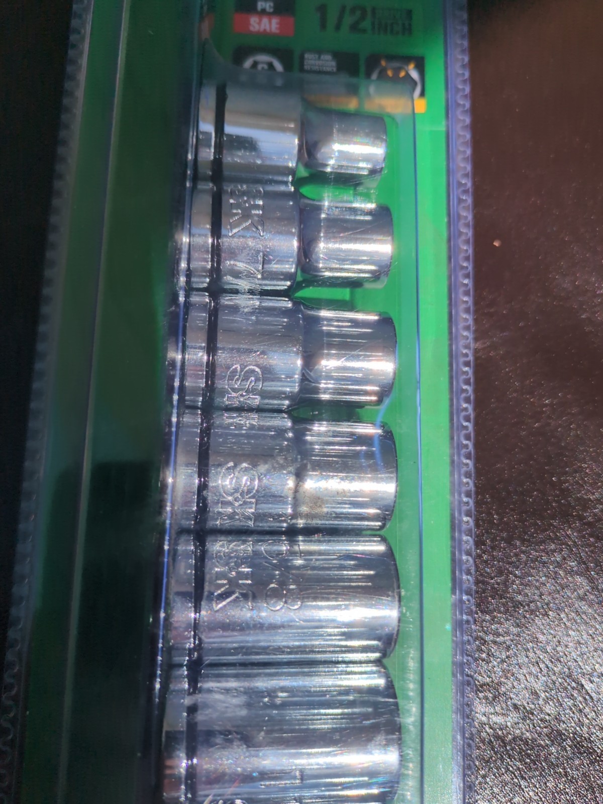 SK Professional Tools 1/2″ Drive 11 Piece SAE Socket Set With Rail New WARRANTY