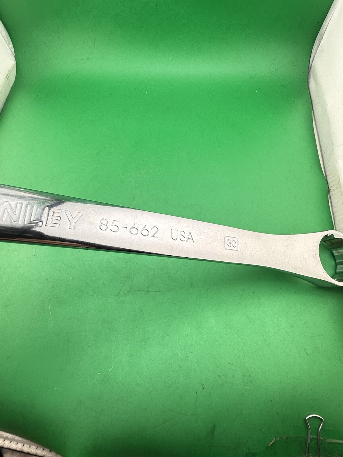 Vintage 85-662 Stanley USA 30mm Polished Metric Combination Wrench 12 Point NEW!