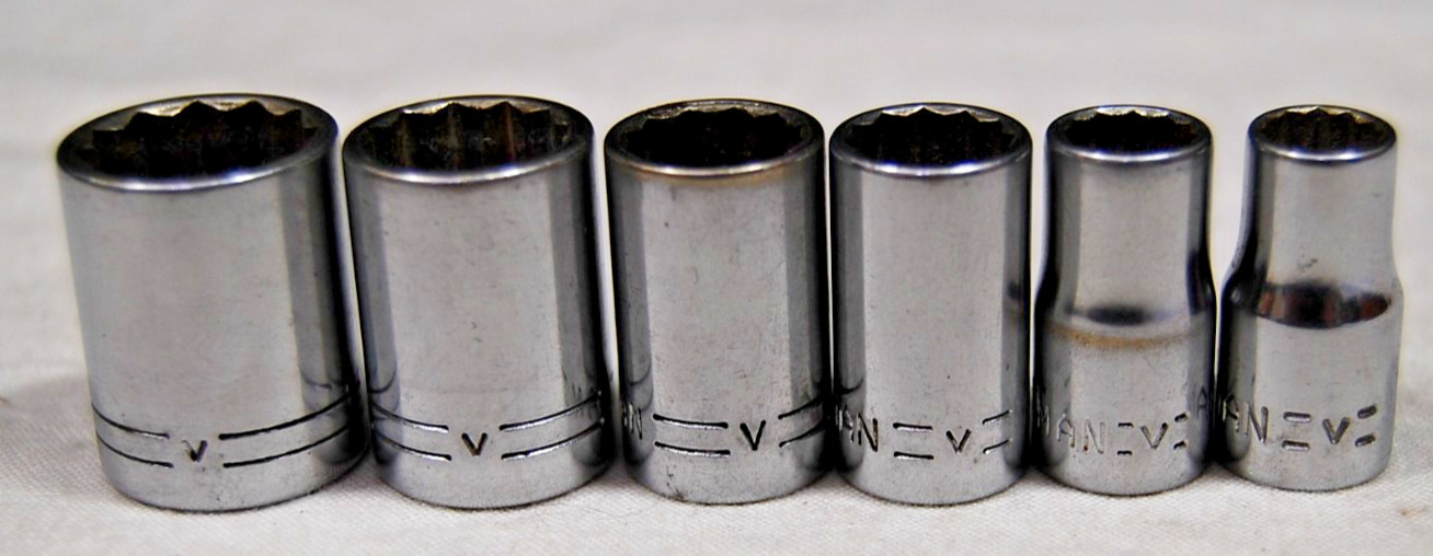 Craftsman 1/4″ Drive SAE 12 Point 6pc Socket Set