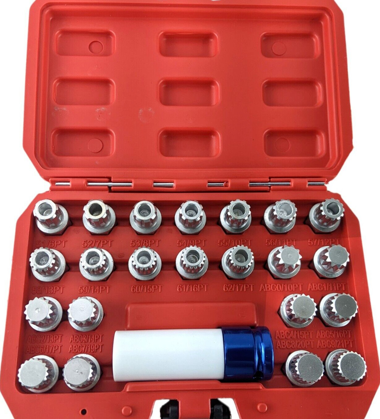 23pc Ribe Multi Spline Wheel Locking Key Set for Lug Nut Stud Removal BMW VAG VW