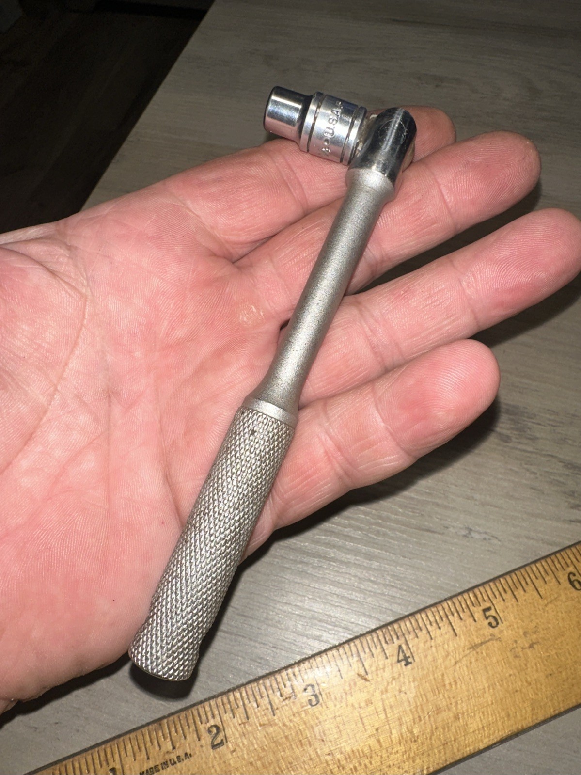 Vintage S-K SK Tools Flex Head Breaker Bar 40953 1/4” Diamond Logo & 1/4” Socket