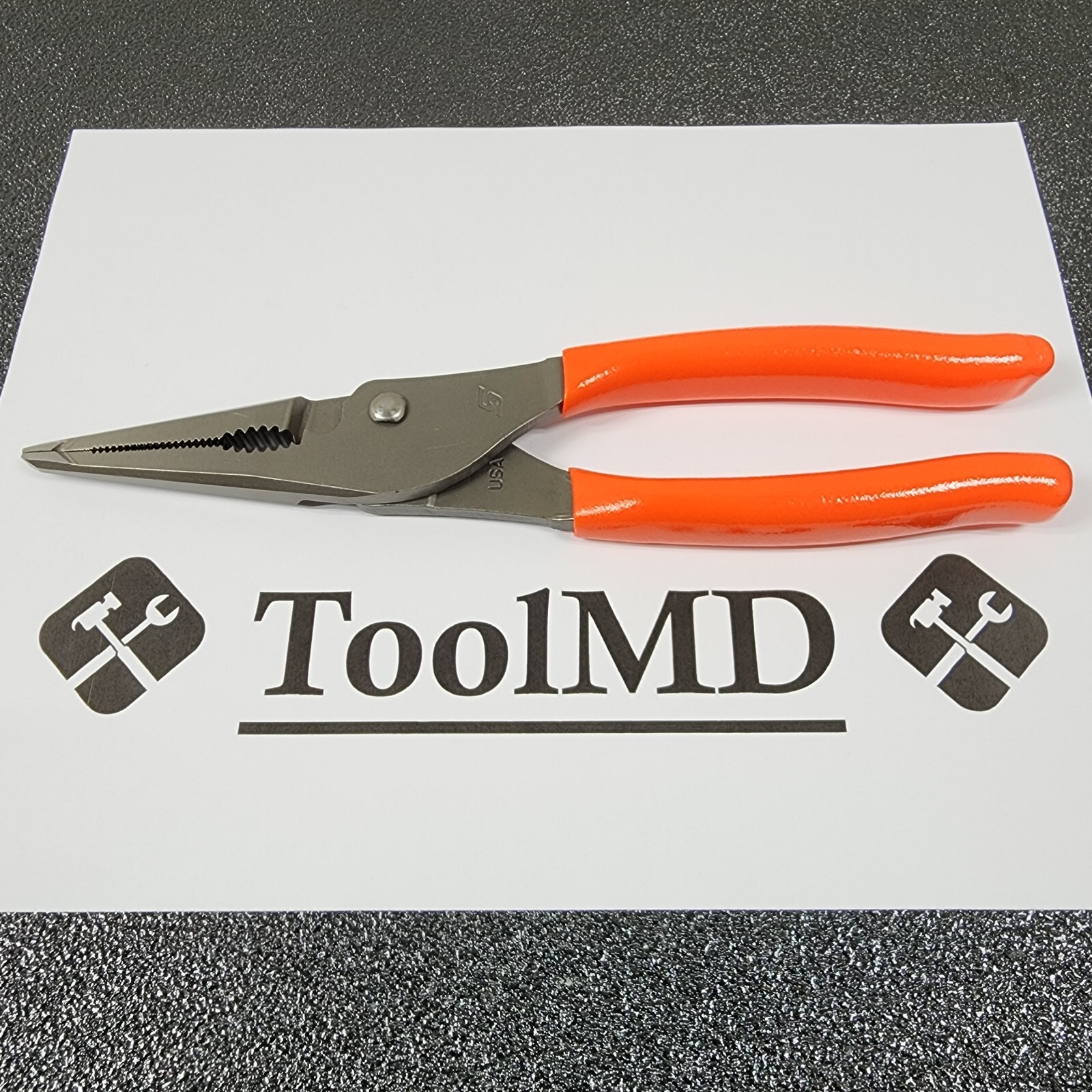 Snap-on Tools USA NEW ORANGE 9″ Talon Grip Long Nose Slip Joint Pliers LN47ACF