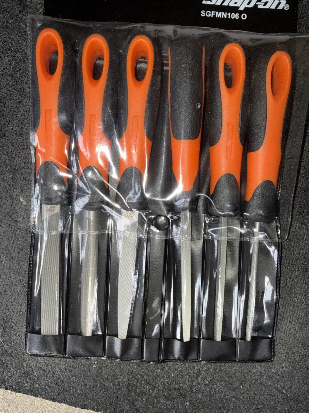 For Snap-on Tools Orange 6pc Soft Grip Handle Miniature File Set SGFMN106o