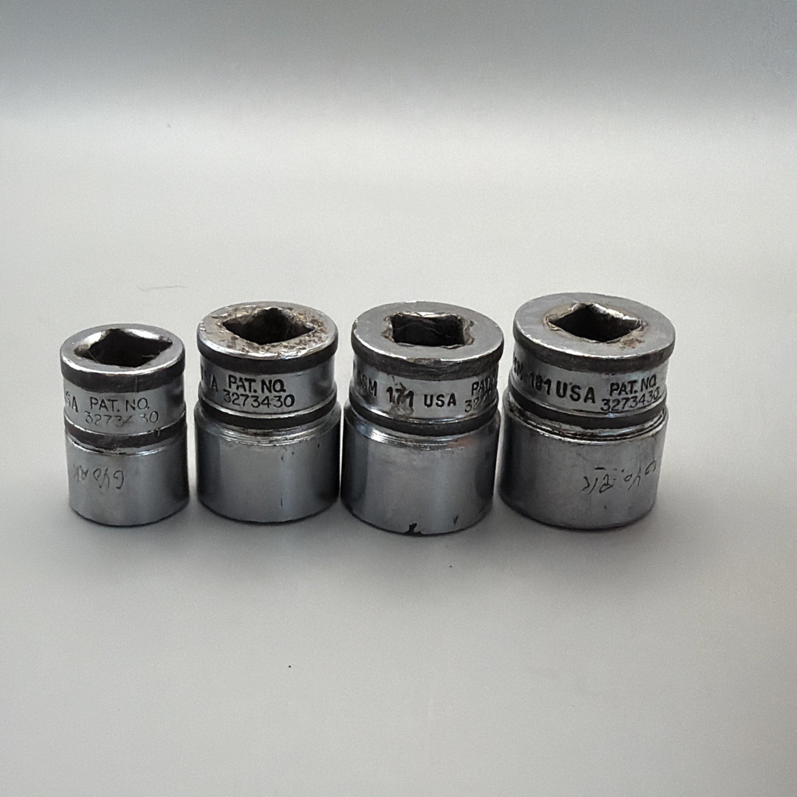 Snap On Sockets, Metric, 3/8 Drive, 6pt, Set 0f 4 12mm-18mm