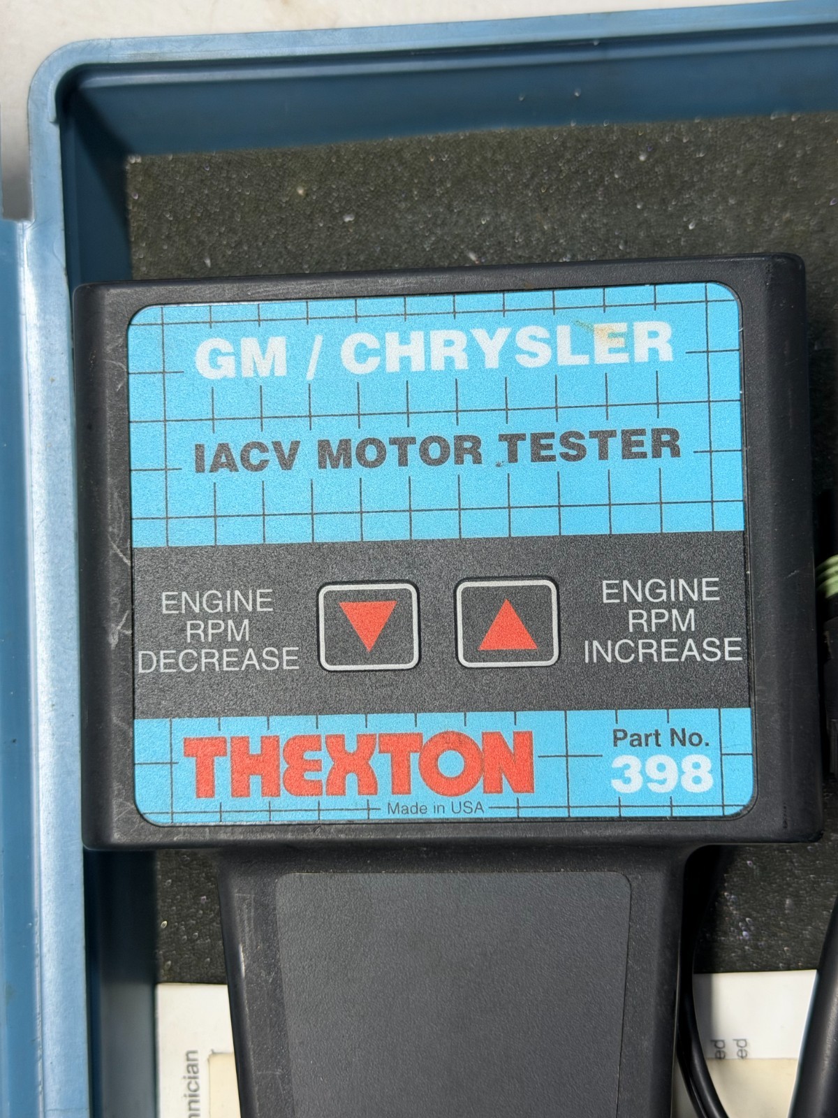 Thexton 398 IACV Motor tester GM / Chrysler Hand Tool W Accessories