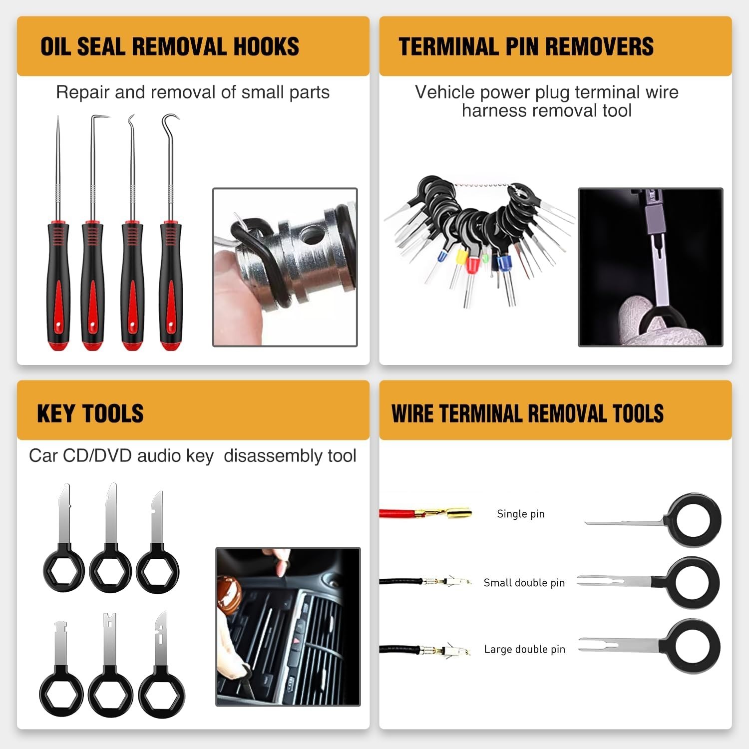 Trim Removal Tools 238 Pcs with Multiple Sizes for Car Panel and Trim Removal