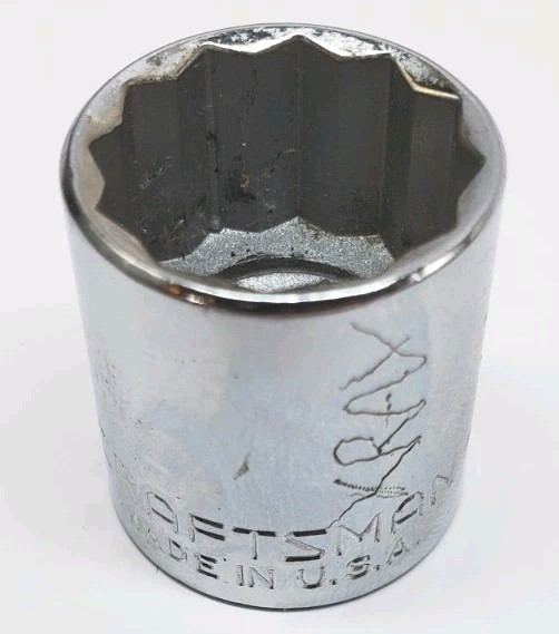 Craftsman 3/8″ Drive 11/16″ 12 Point Shallow Socket SAE -G- 44336 USA