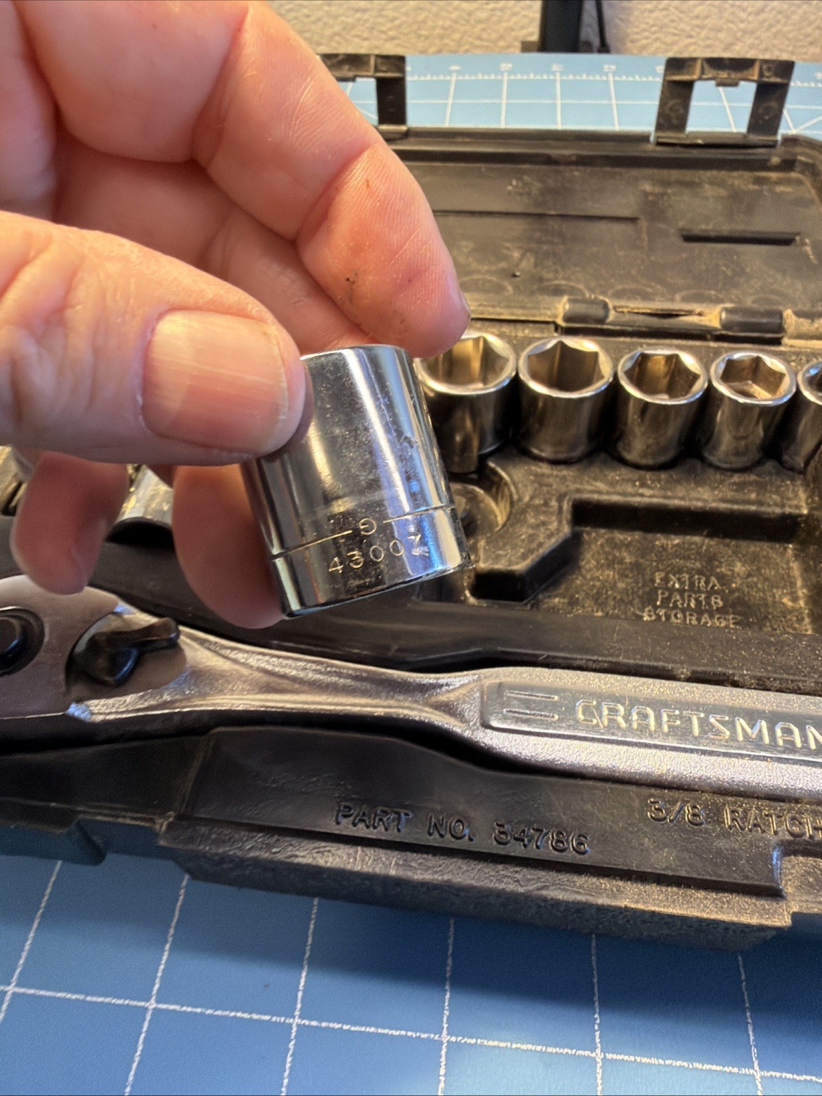 Craftsman USA 12pc Socket Set 3/8″ drive SAE 34786 G series 3/8″-3/4″