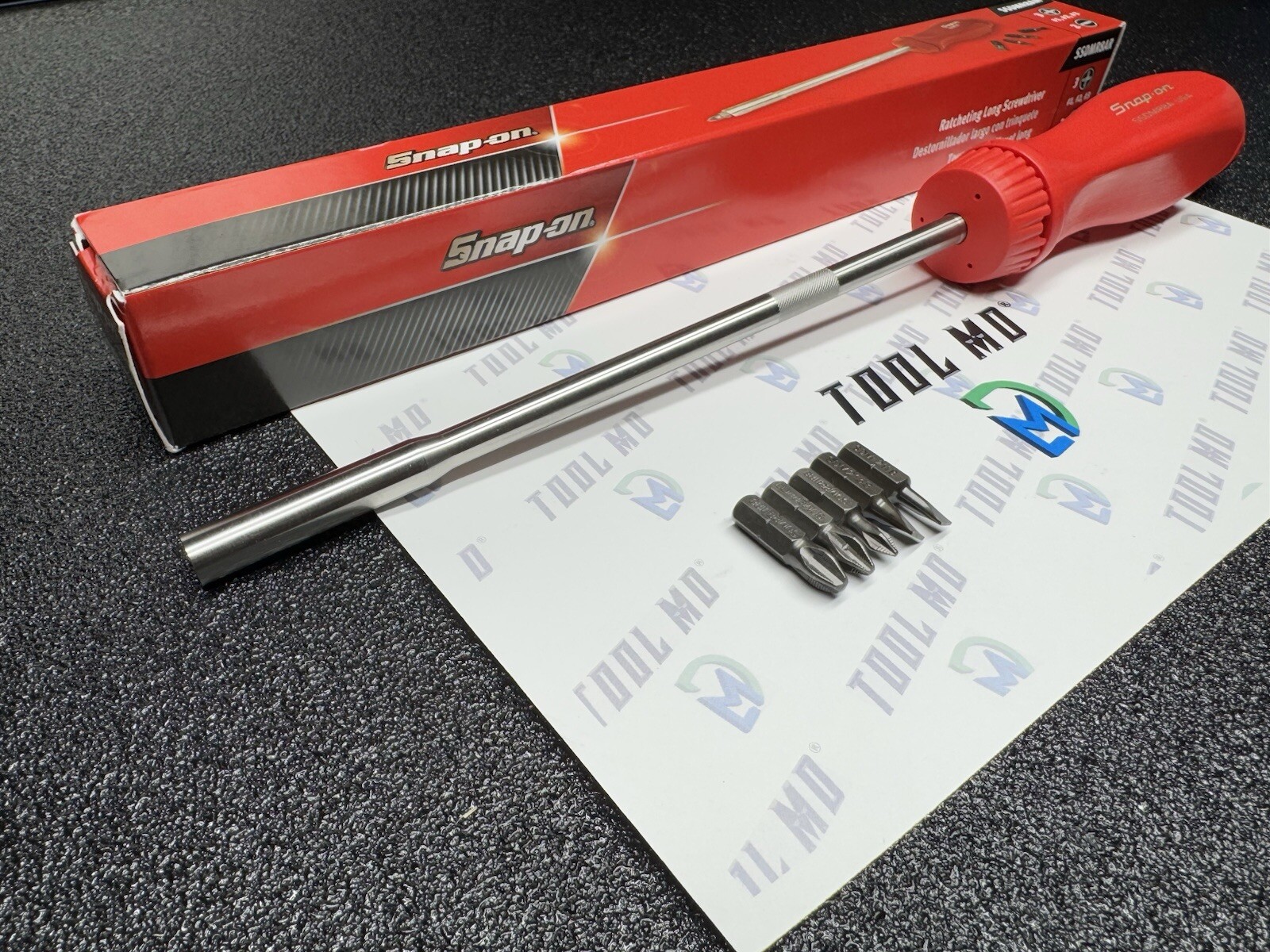 Snap-on Tools USA NEW RED Hard Grip 8″ Shaft Ratcheting Screwdriver SSDMR8AR