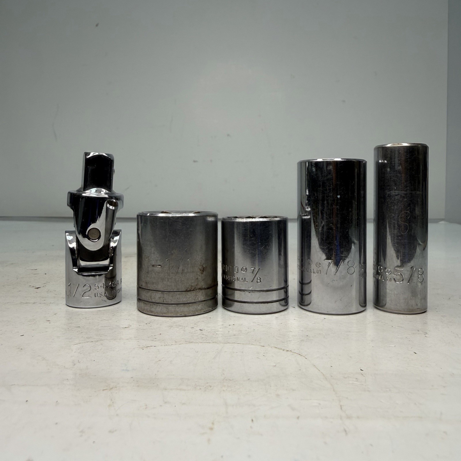 Proto USA Socket & Adapter Lot 5 Pc 5470A 5434H 5428 5028 5020