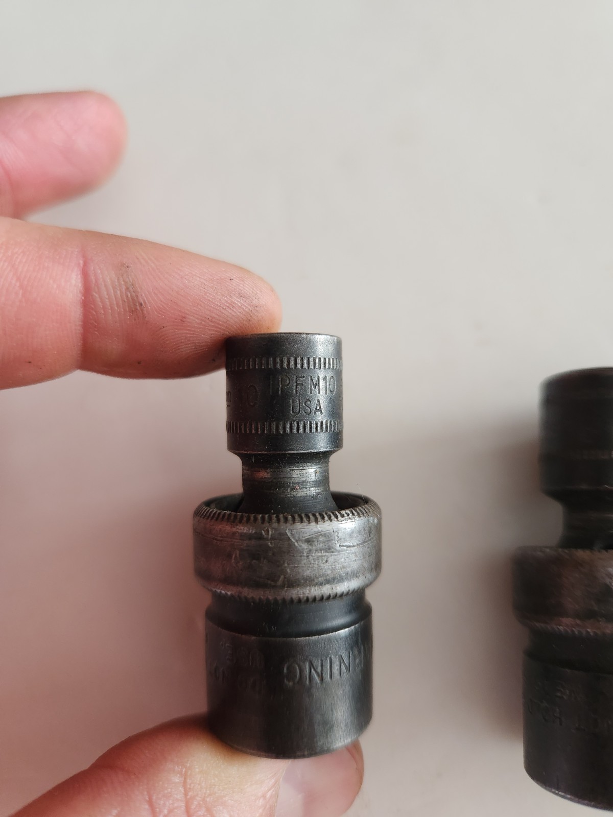 Snap-on 207IPFM 7 pc 3/8 Dr 6pt Metric Shallow Impact Swivel Socket Set 10-18mm