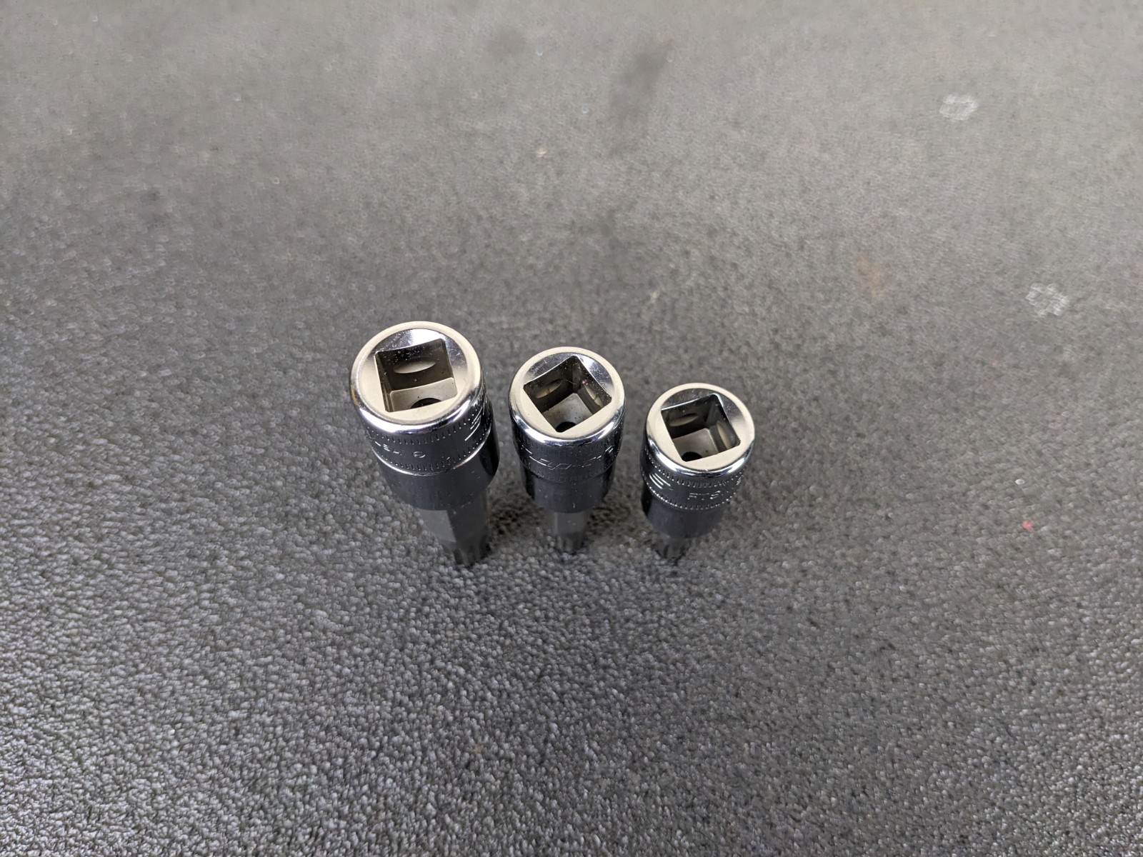 #bp504 Snap-on USA 3/8″ Drive 3pc Metric Triple Square Socket Set FTSM6E,8E,10E