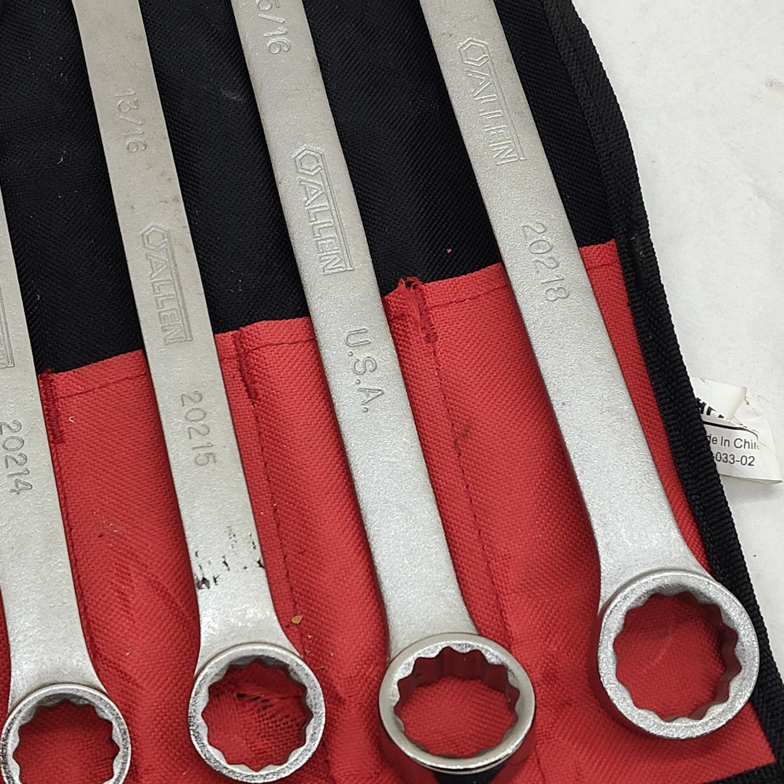 Allen Tools USA 12pc SAE Combination Wrench Set 1/4»- 1” in Craftsman Tool Roll