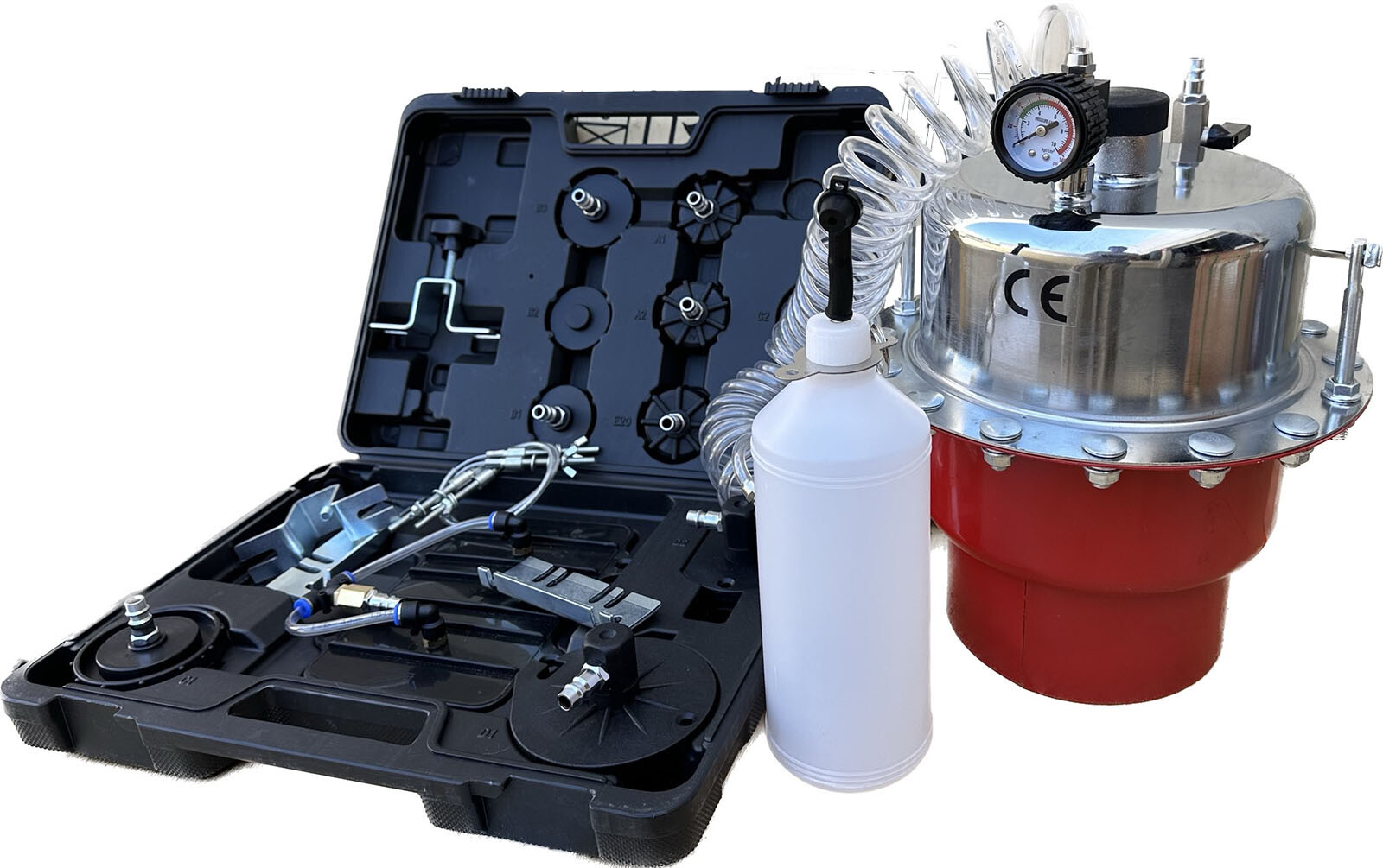 Pneumatic Air Pressure Brake & Clutch Fluid Bleeder Tool Bleeding Valve System