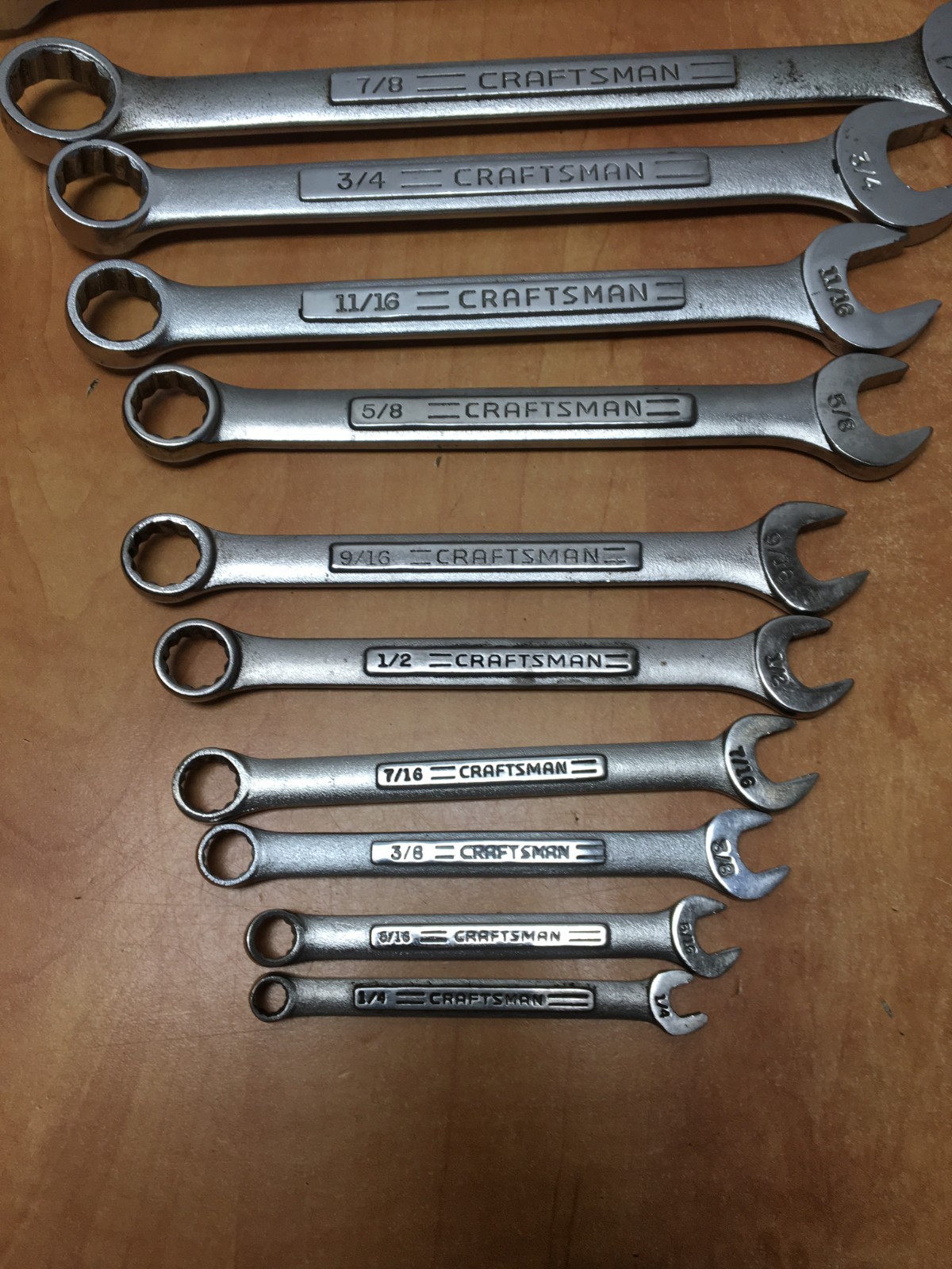 Craftsman USA 27pc Metric & SAE Combination Wrench 12 Point 6mm-22mm 1/4-1″