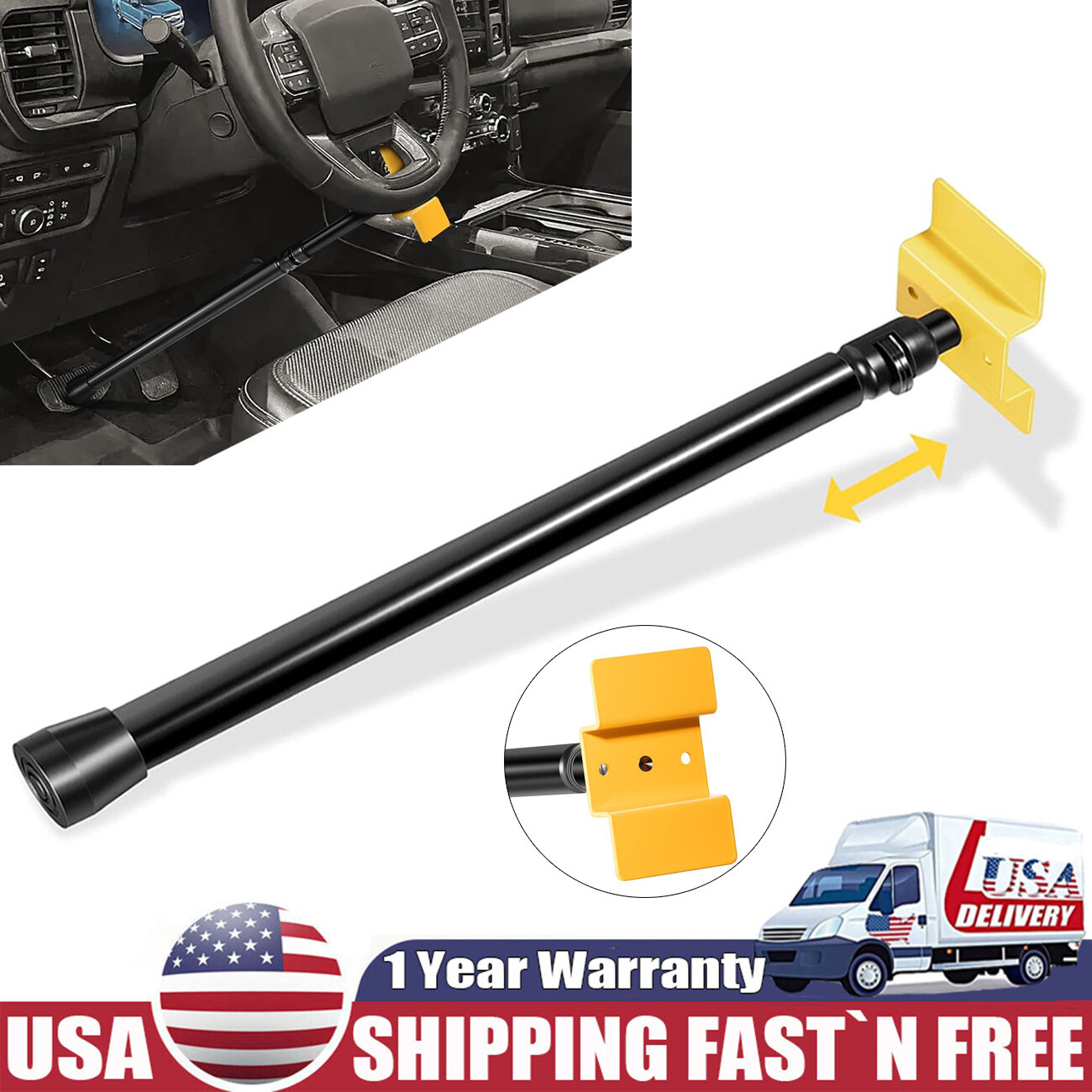 Universal 21520 Truck Pedal Depressor Tool Brake Extends from 18-1/2″ to 34-1/2″