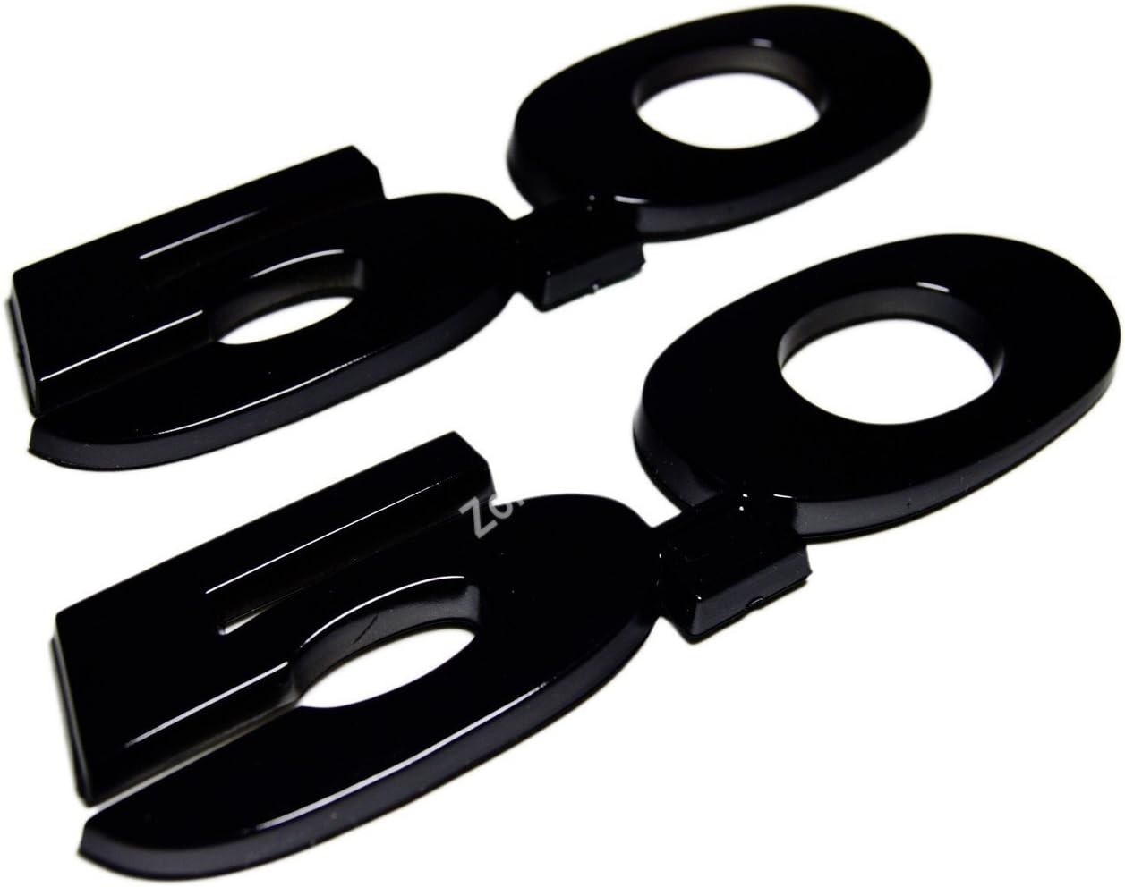 2 Pieces(Pair) 5.0 Liter Door Fender Side Emblem 2011-2014, All gloss black