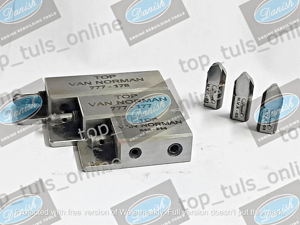 Set Of 6 Van Norman Boring Bar Tool Holders Along With 3 Boring Bit 944s-777s