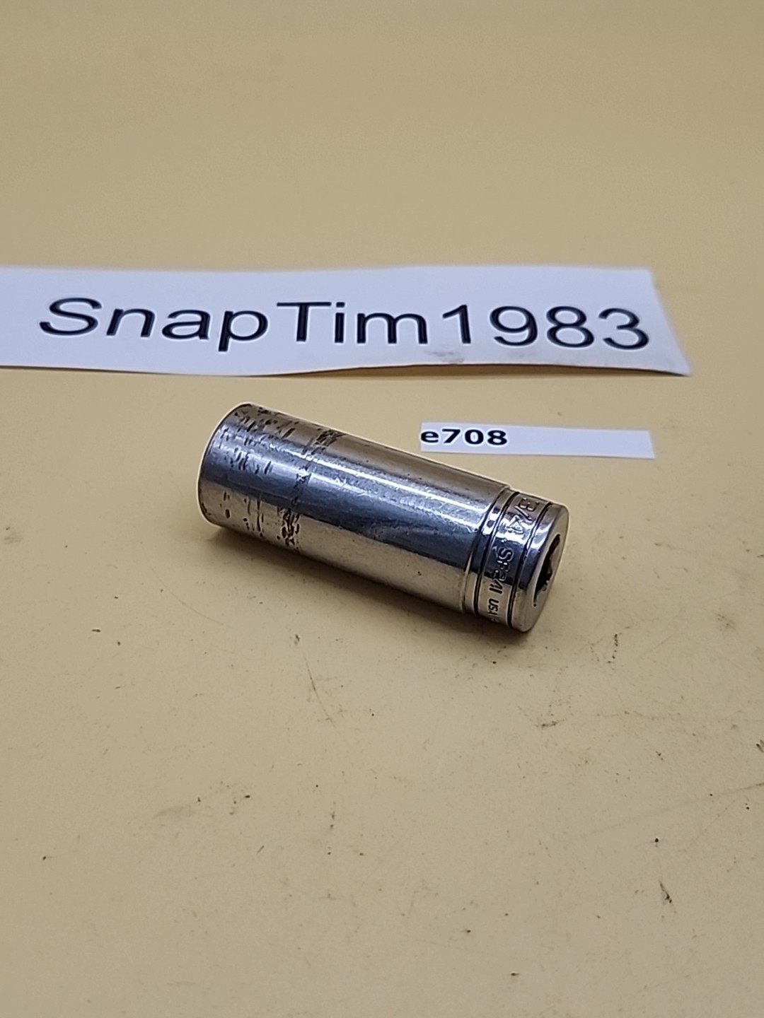 Snap-on Tools 3/8″ Drive 3/4″ 12PT SAE Deep Chrome Socket SF241 USA