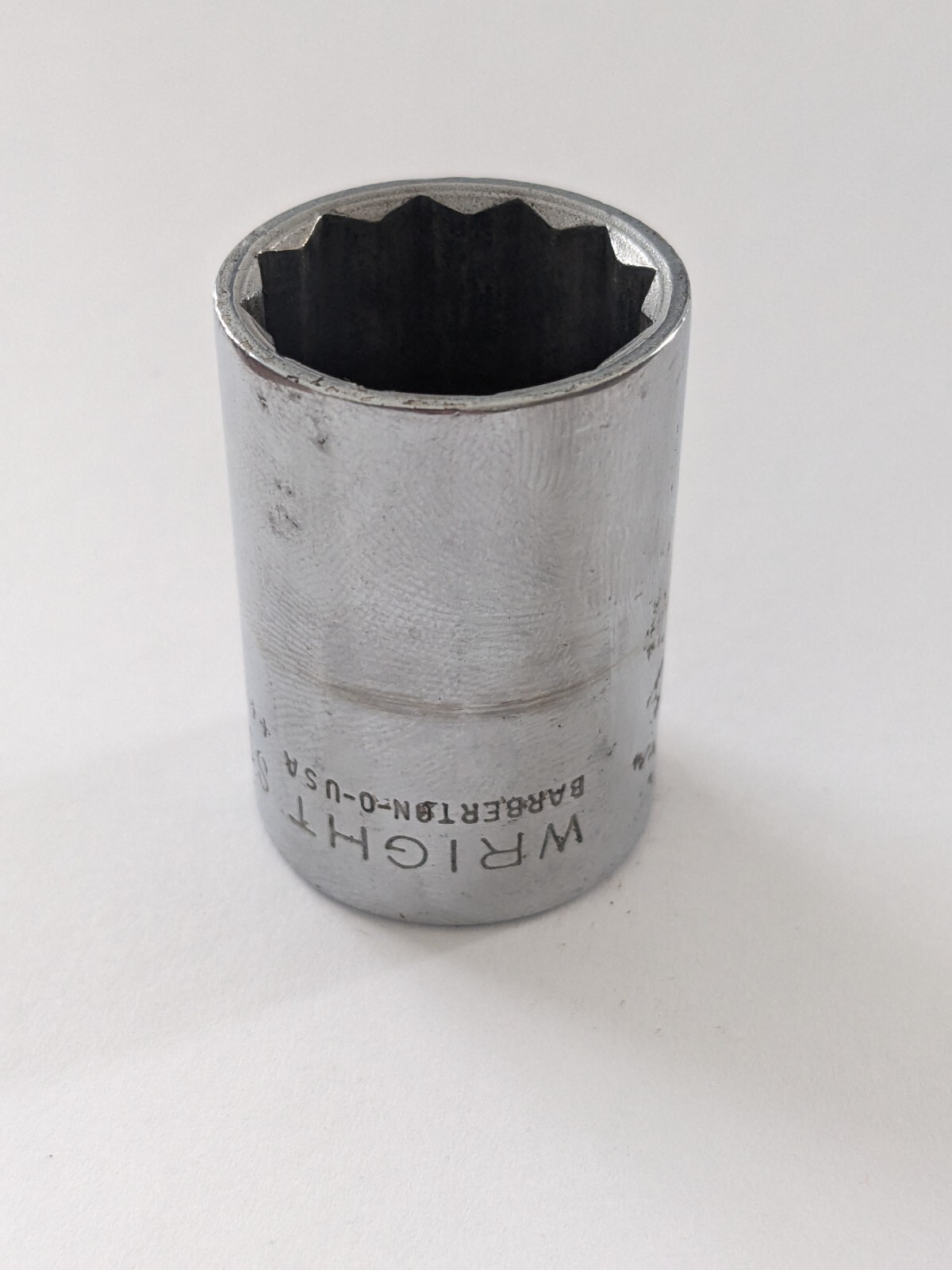 Vintage Wright Tools – # S160 12 Point 7/8″ Socket – 1/2″ Drive ++56++