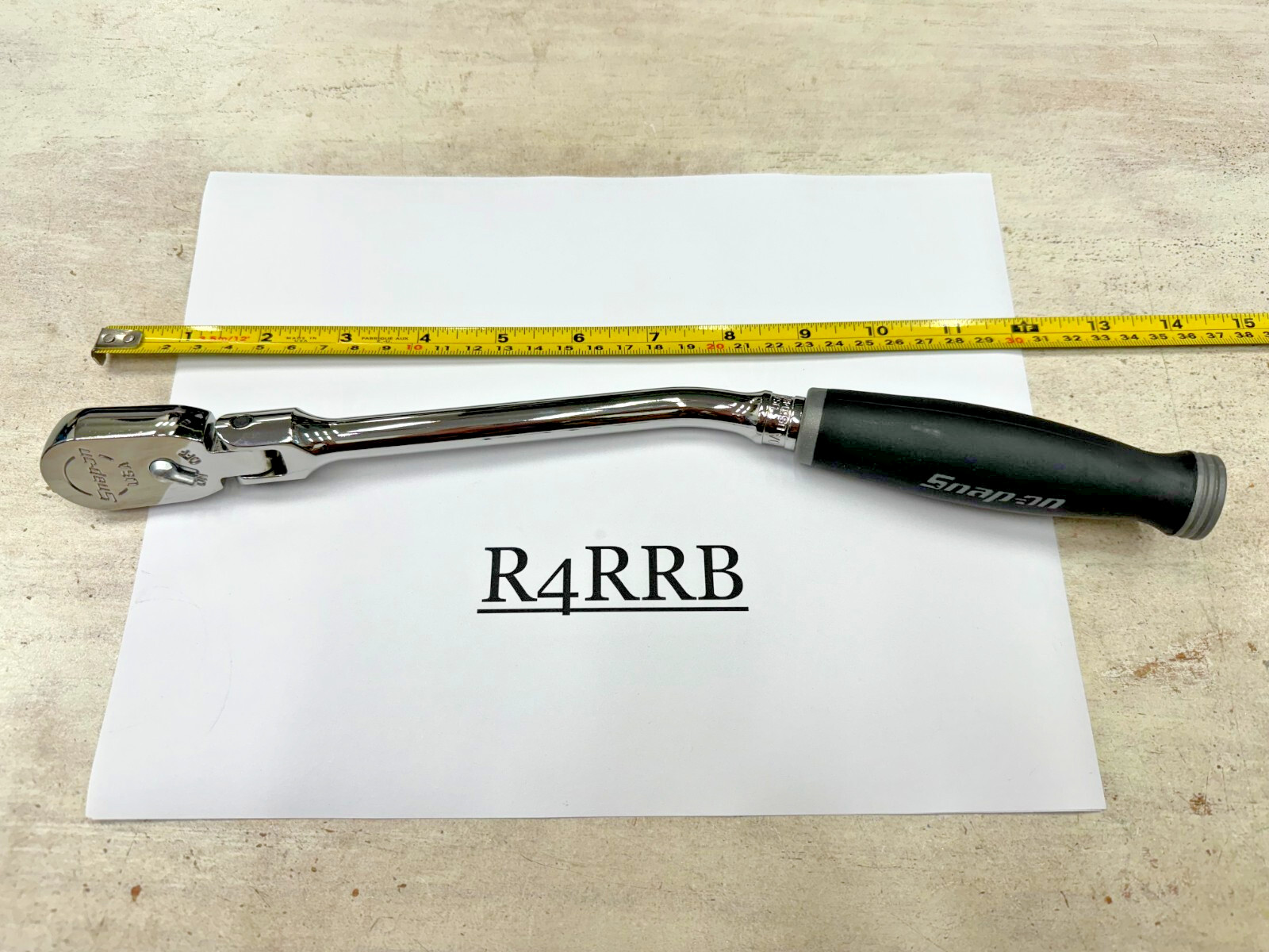 Snap-on Tools NEW DARK TITANIUM 3/8″ Drive Soft Grip Bent Flex Ratchet FHBF80ADT