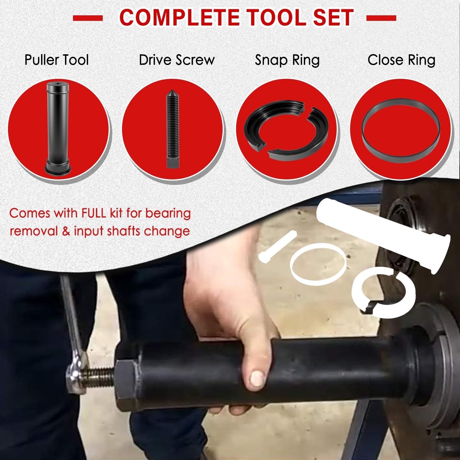 for Eaton Fuller Input Shaft Bearing Puller Tool 4308011 for 1 3/4″ & 2″ shafts