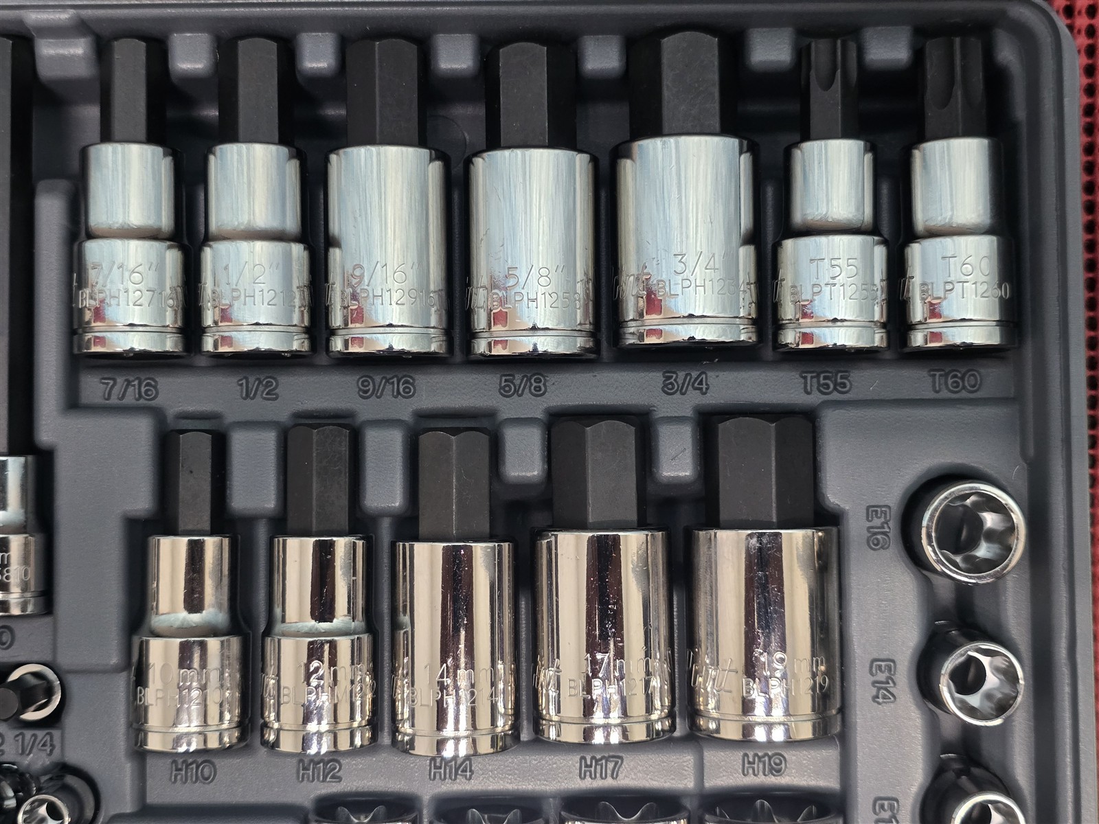 BLUE POINT 87PC TORX AND HEX BIT SOCKET SET BLPTHC87