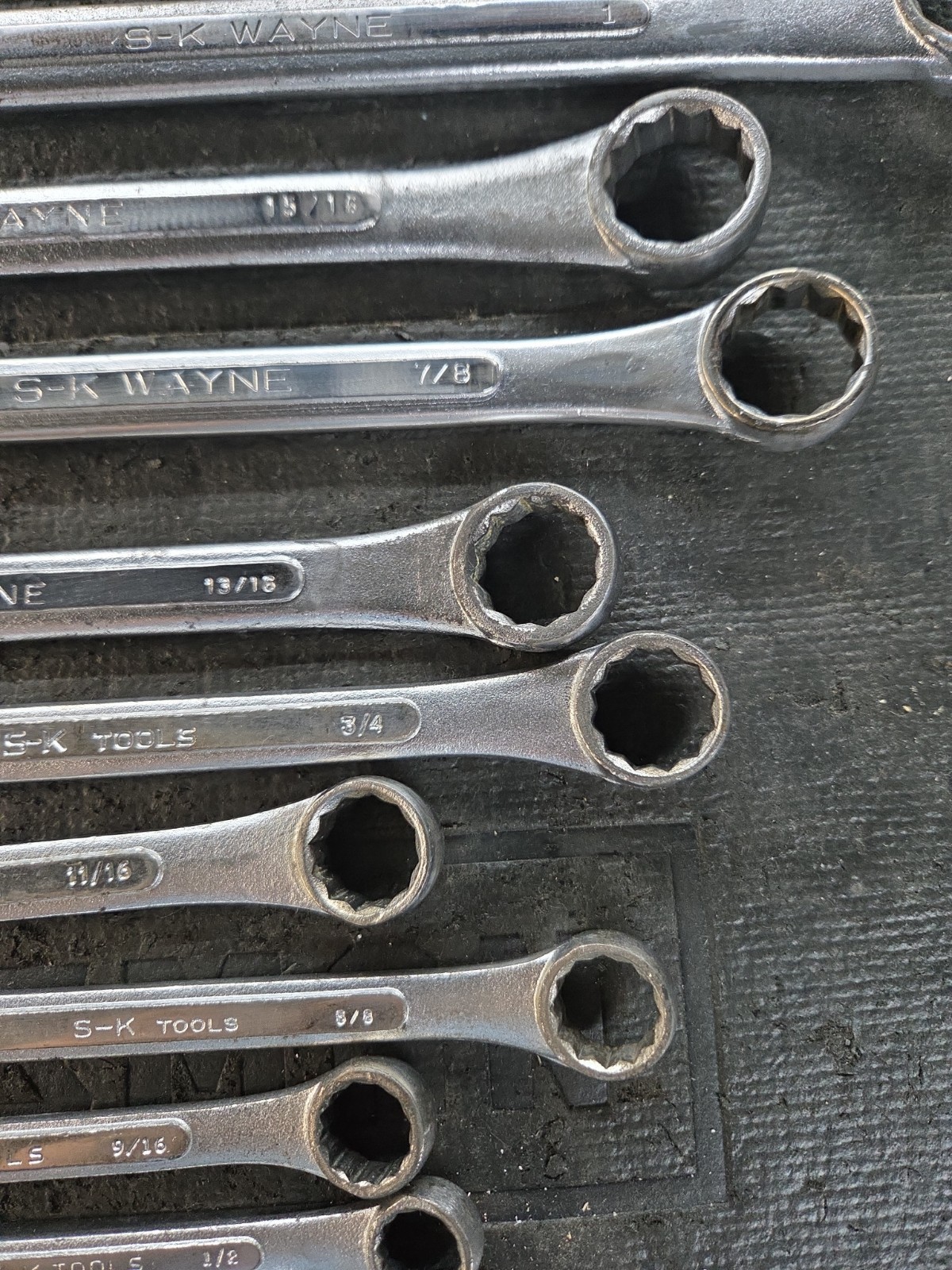 Vintage S-K Wayne 14-Pc SAE Combination Wrench Set 5/16″ – 1 1/8″ USA