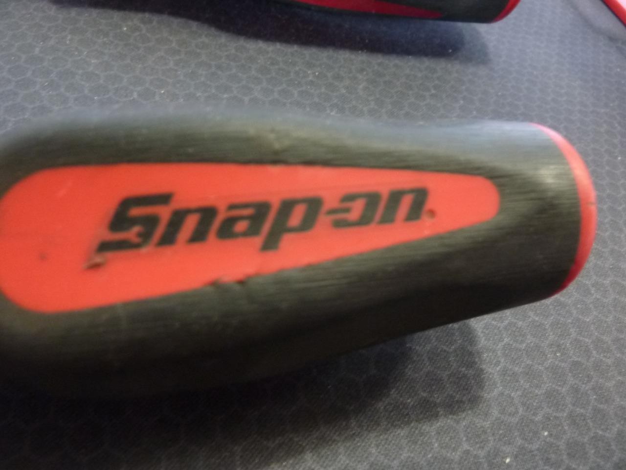 3 LARGE SNAP-ON SCREWDRIVERS RED/BLACK HANDLES – FREE SHIPPING