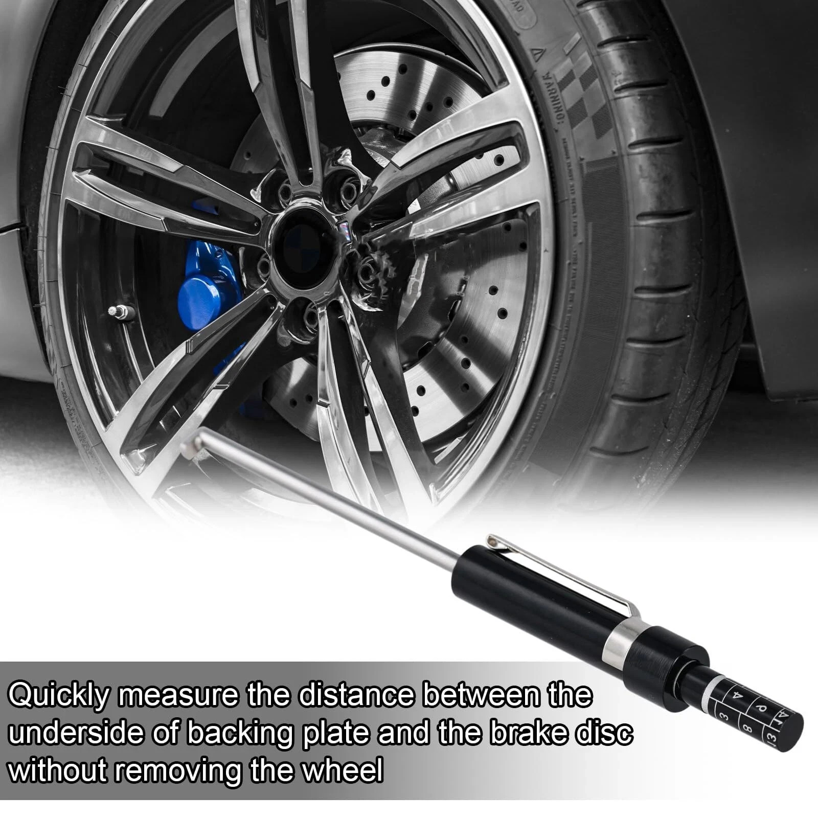 Brake Pad Thickness Gauge Brake Pad Measure Tool with Scale Brake Pad…