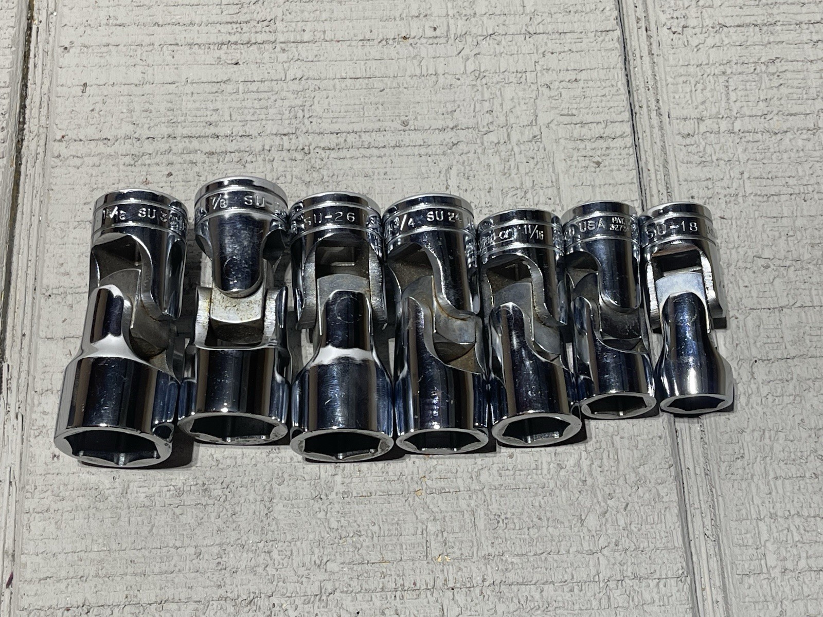 Snap On SU 1/2″DRIVE 7PC. SWIVEL SOCKET SET Snap-On 9/16-15/16